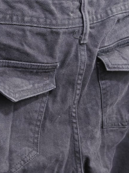 Men's  Dark Grey Relaxed Fit Cargo Pants