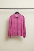 Women's Pink Patterned Long Sleeve Blouse