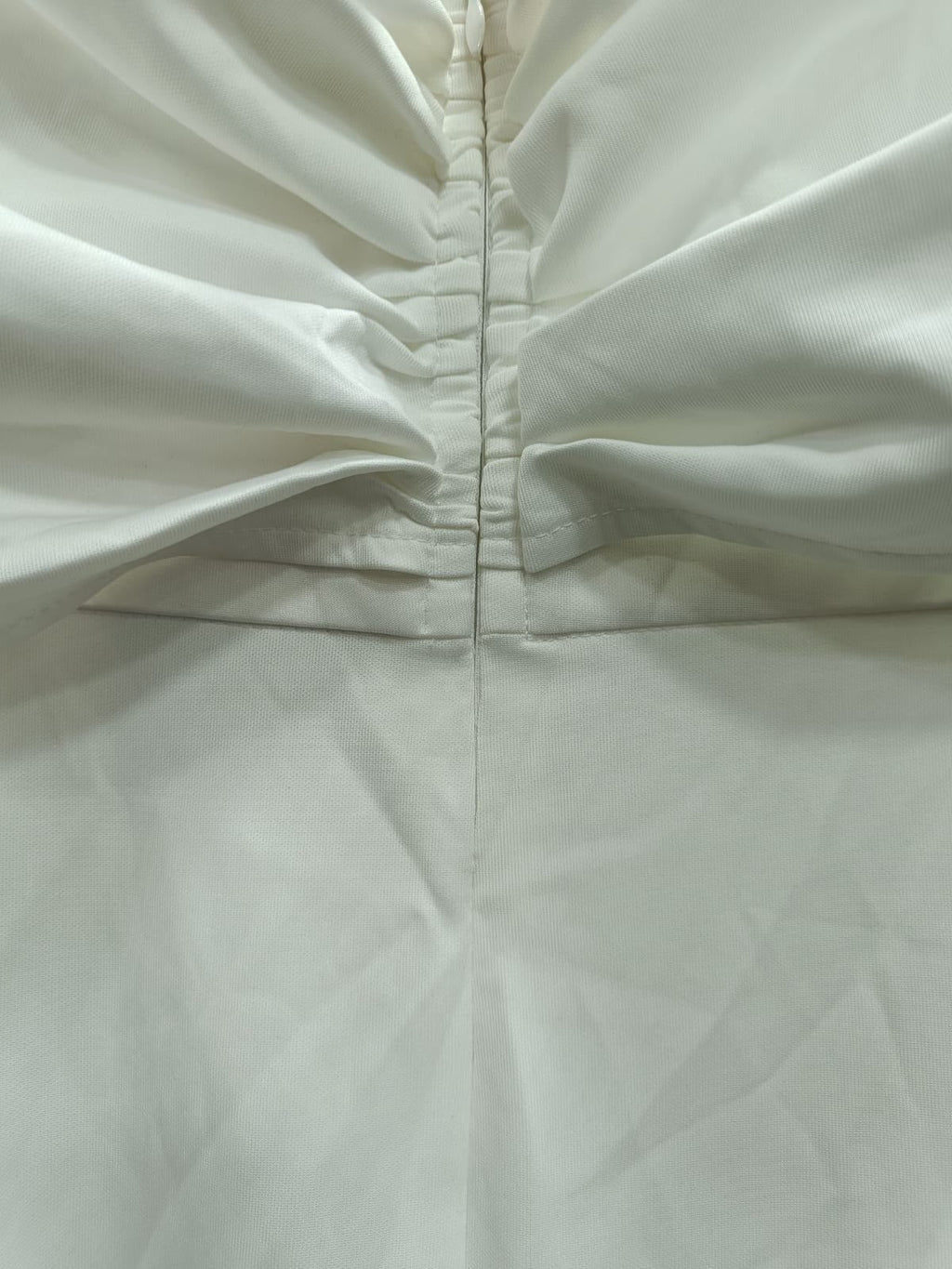 Miss Ord White One-Shoulder Ruched Maxi Dress
