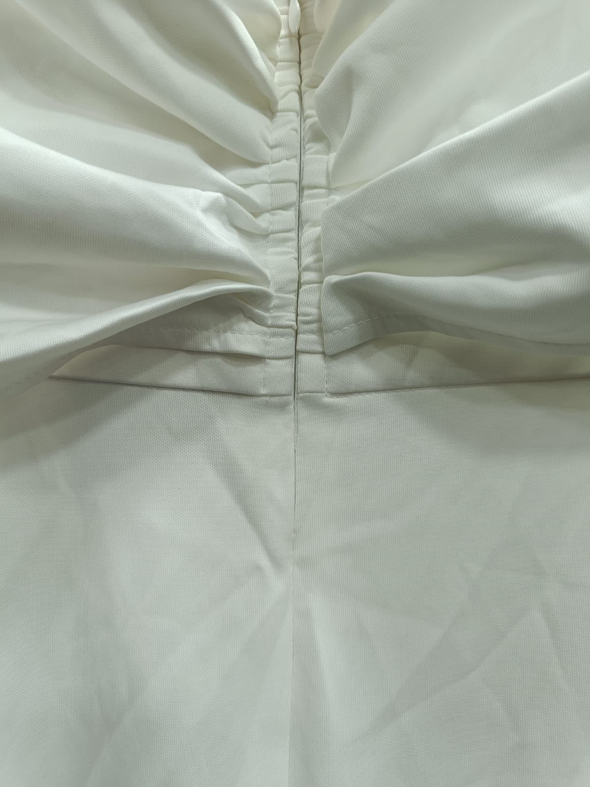Miss Ord White One-Shoulder Ruched Maxi Dress