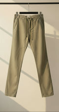Men's Olive Green Drawstring Casual Trousers