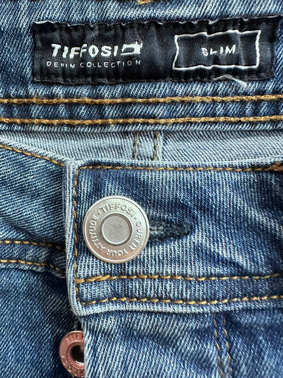 Tiffosi Men's Blue Distressed Slim Fit Denim Shorts