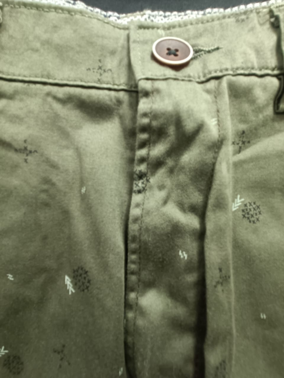 Men's Olive Green Printed Shorts by WOLF RIDER
