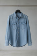 Men's Light Blue Denim Western Shirt