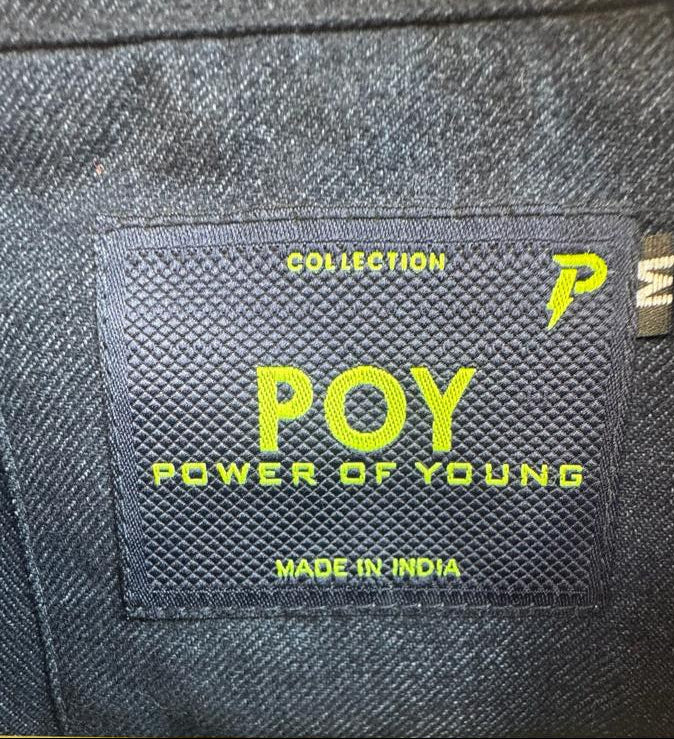 POY Power of Young Men's Charcoal Full Sleeve Casual Shirt