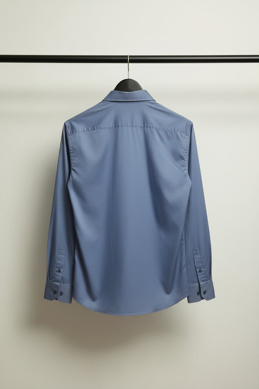 Men's VLF by SVF Navy Blue Casual Long Sleeve Shirt