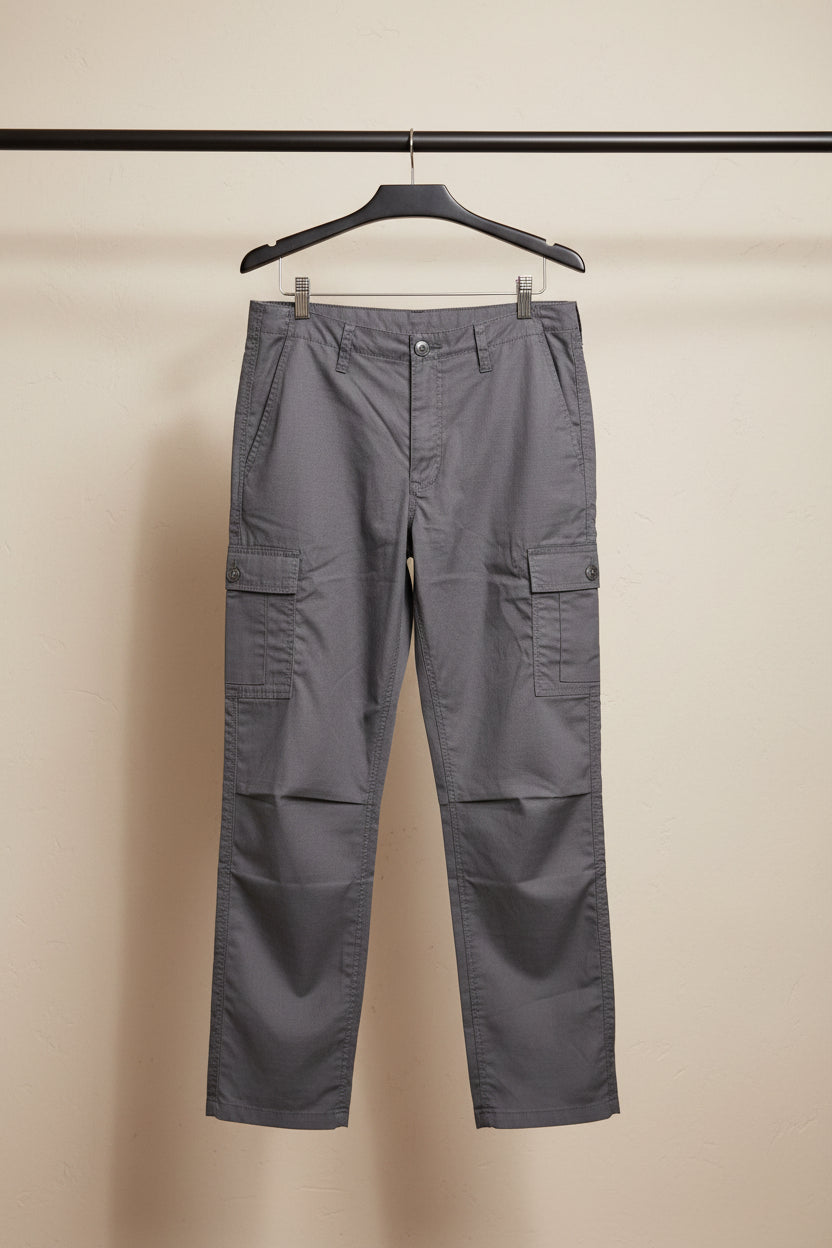 Men's Black Regular Fit Cargo Pants