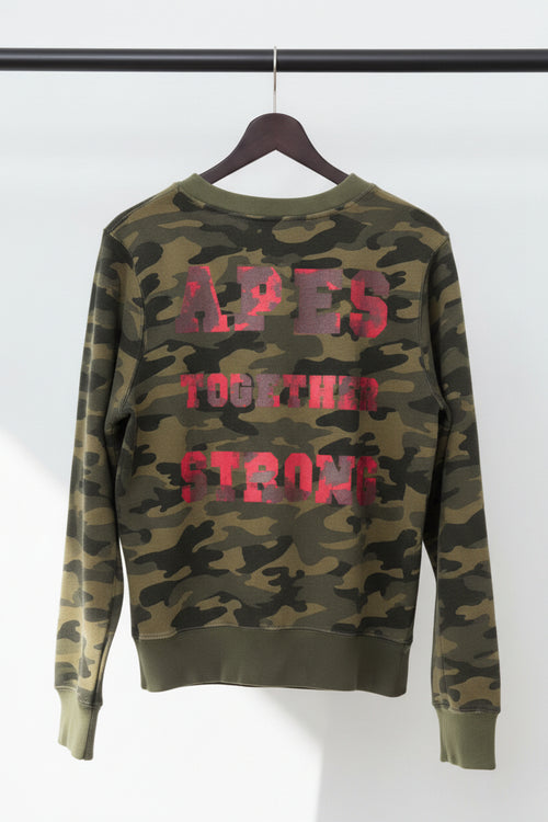A Bathing Ape Camouflage Sweatshirt with Pink Logo