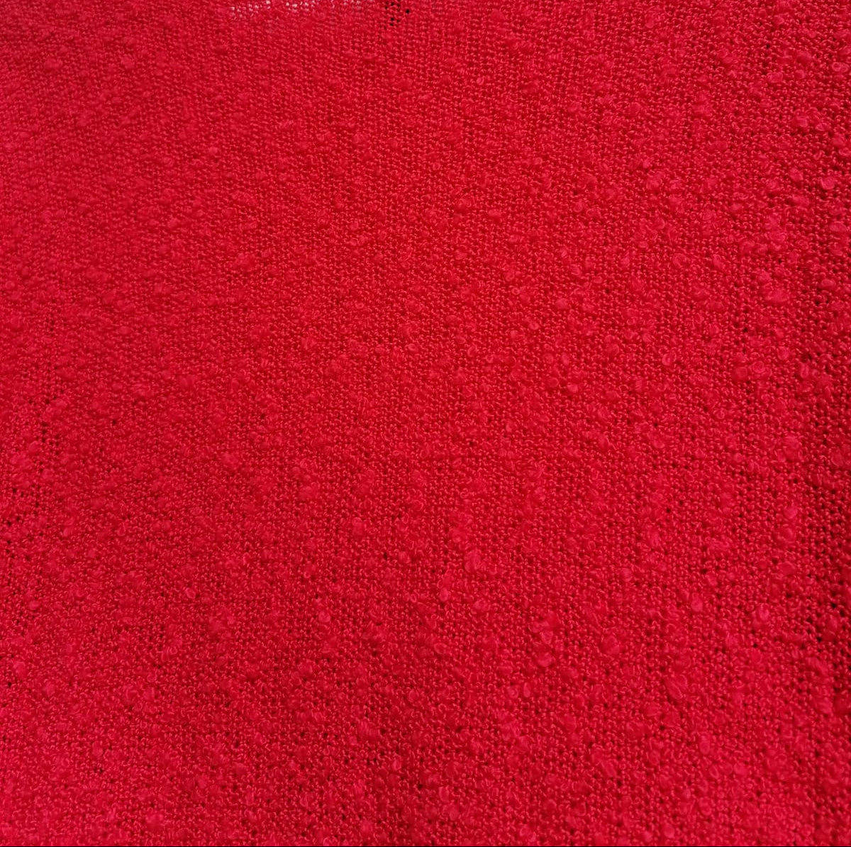 Fig Women's Red Textured Long Sleeve Top