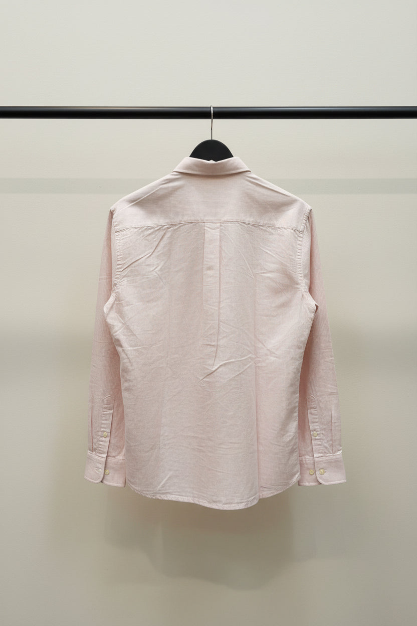 INGLISH Men's Pink Striped Relaxed Fit Casual Shirt
