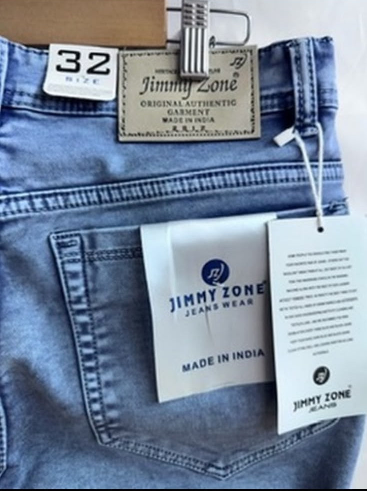 Jimmy Zone Men's Light Blue Skinny Fit Denim Jeans - Size 32
