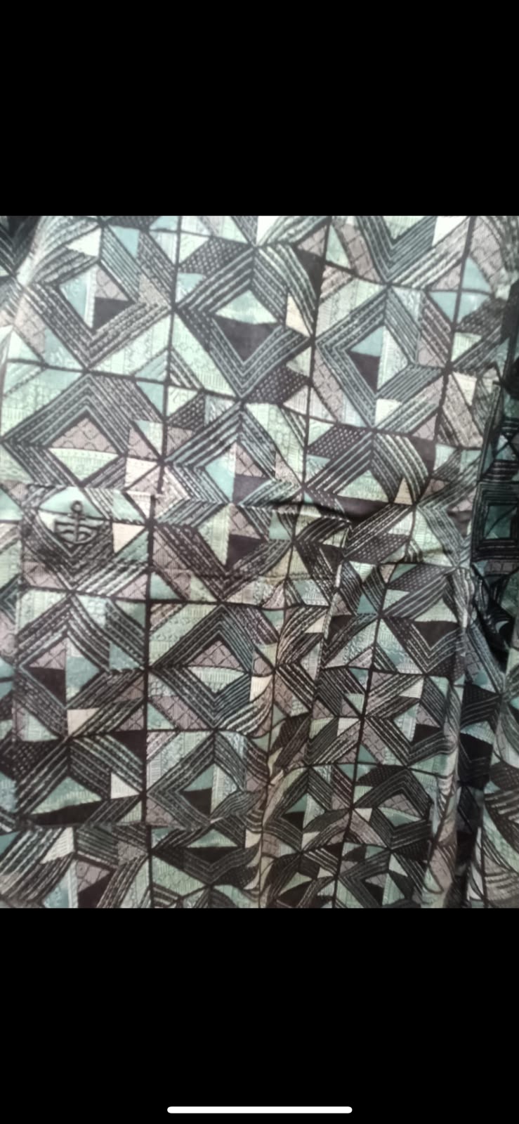 NORTH STUDIO Men's Geometric Print Long Sleeve Shirt