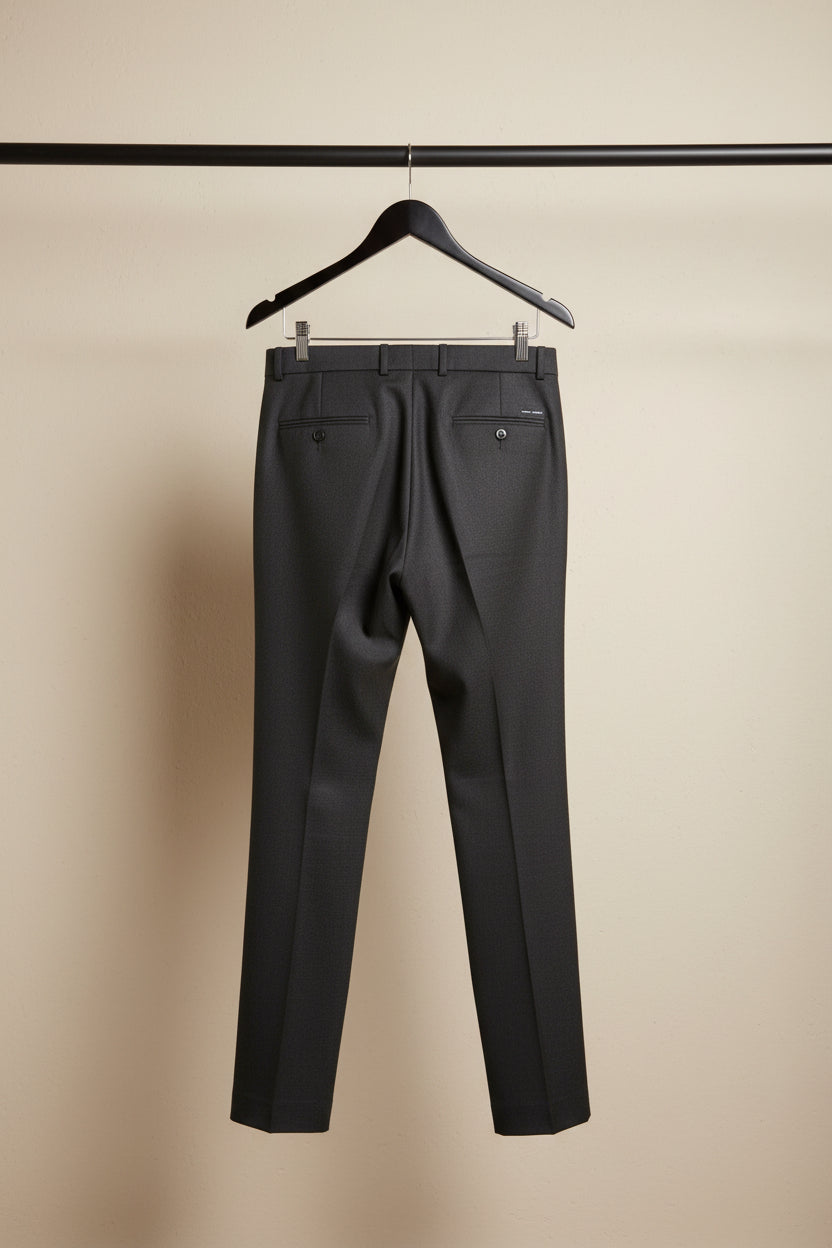 Men's Vadit Denim Grey Formal Ankle Fit Trousers