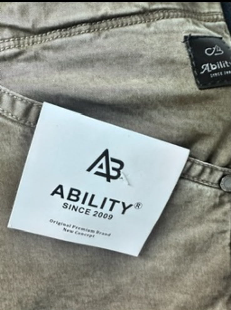 Men's ABILITY Khaki Cargo Pants with Pockets