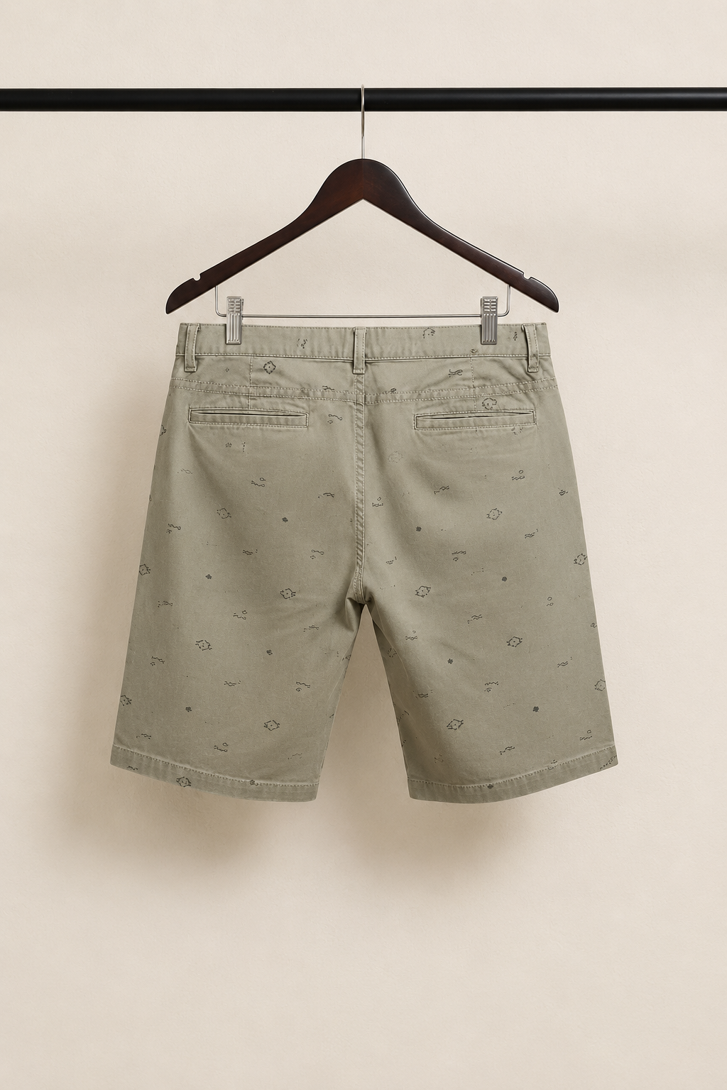 Redtape Men's Khaki Printed Knee-Length Shorts