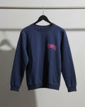 Navy Blue Insomnia Graphic Print Crewneck Sweatshirt