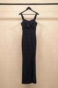 Women's Black Glitter Bodycon Maxi Dress