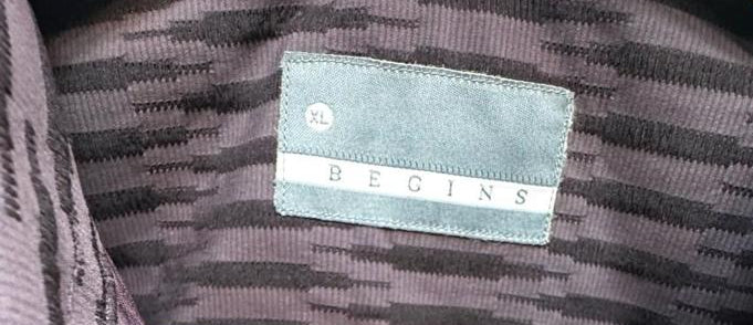 BEGINS Men's Purple Printed Long Sleeve Casual Shirt