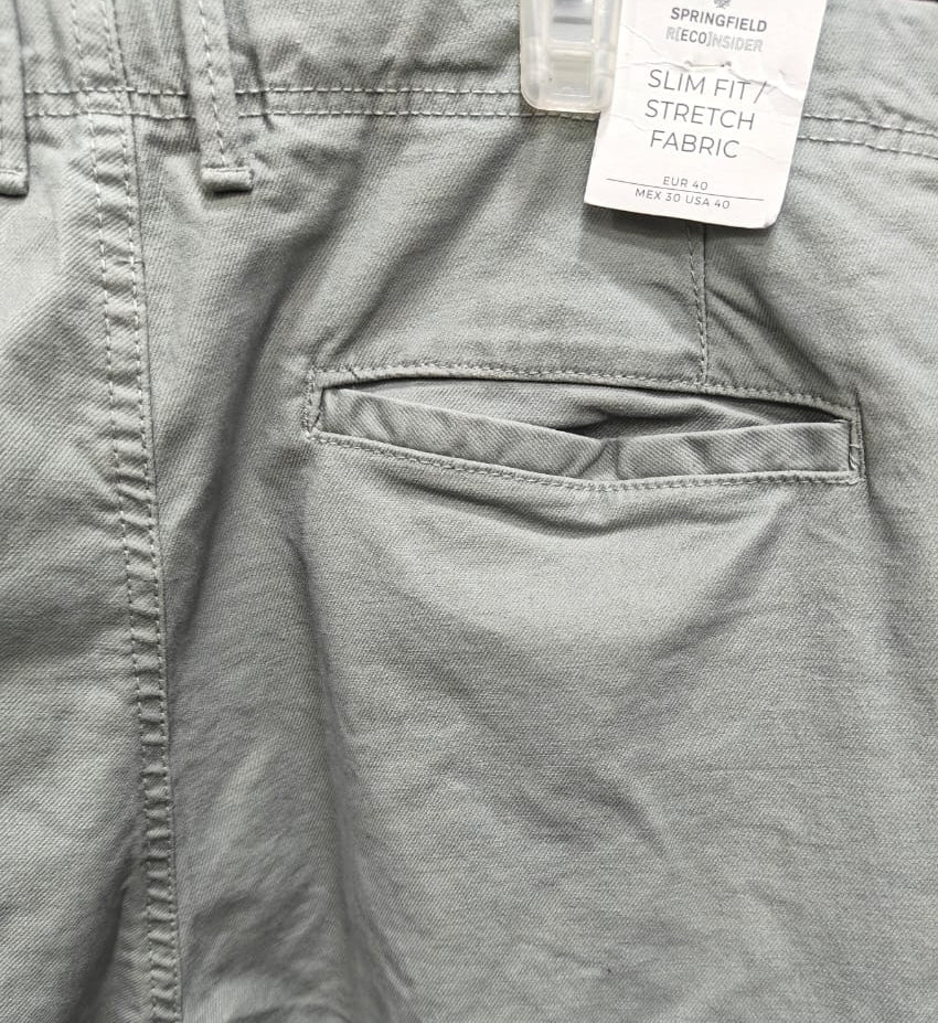 Springfield R[ECO]INSIDER Men's Slim Fit Cropped Chinos