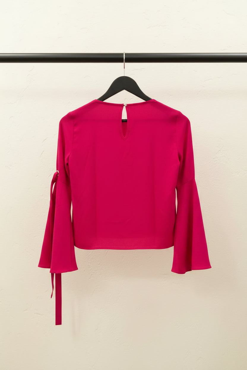 ONLY Women's Fuchsia Pink Bell Sleeve Top