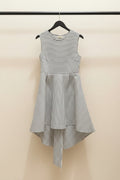 Jinbeier Women's Striped Sleeveless High-Low A-Line Dress