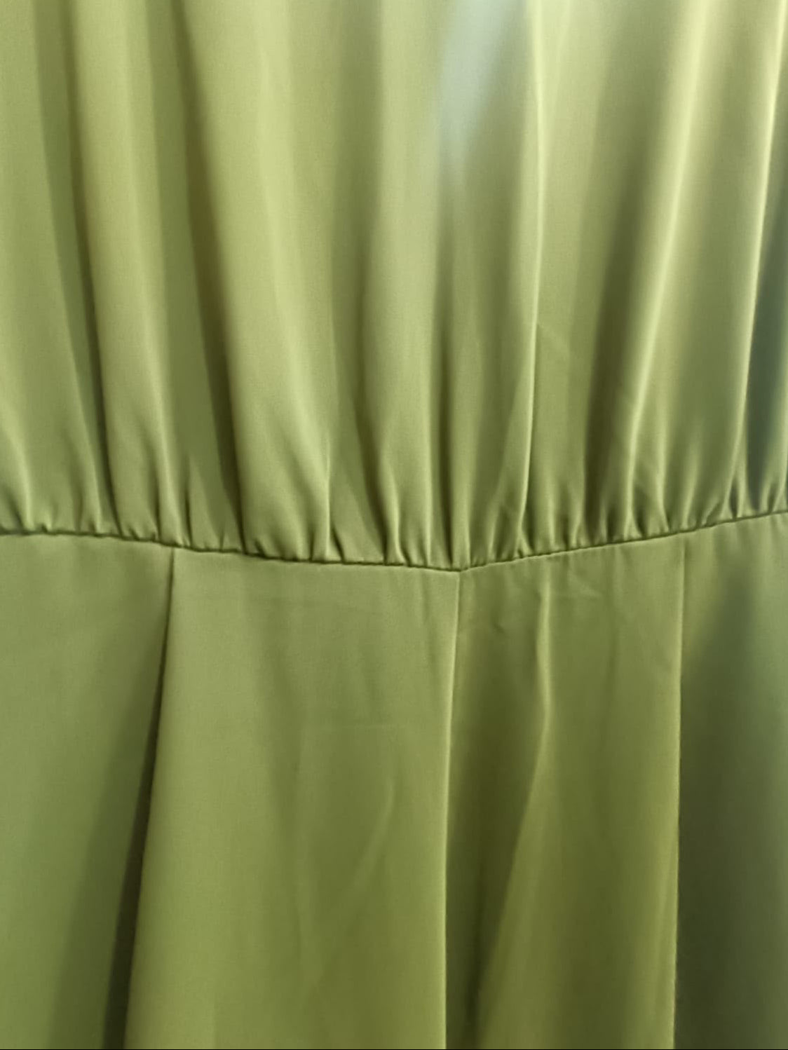 Redress Women's Olive Green Sleeveless Jumpsuit with Elasticated Waist