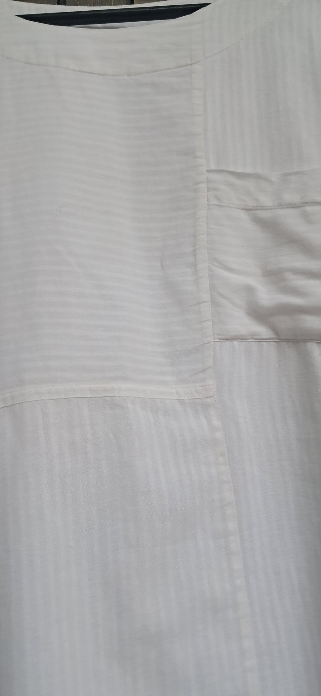 Anokhi White Cotton Tunic Top with Pocket