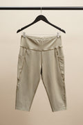KICA Women's Olive Green Activewear Capris with Pockets