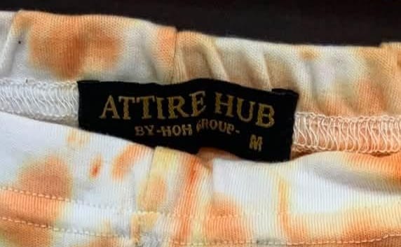 Attire Hub Women's Orange Tie-Dye Leggings