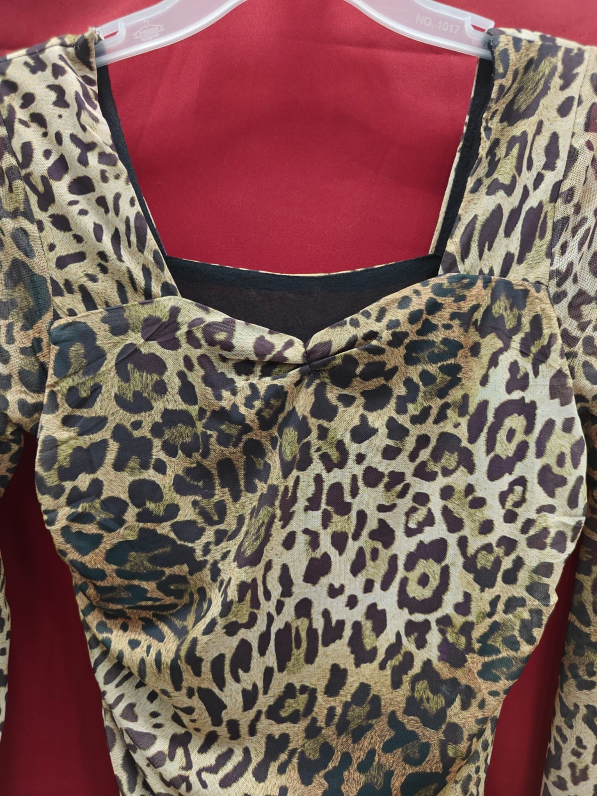 Women's Leopard Print Ruched Bodycon Mini Dress
