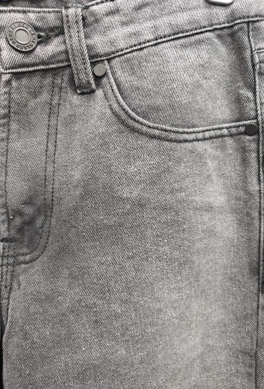 Bee Kleed Men's Grey Reamed Fit Denim Jeans