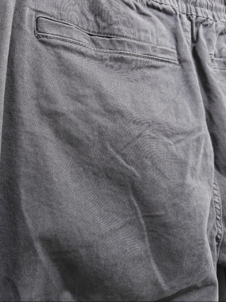 LH Men's Grey Cotton Blend Jogger Trousers