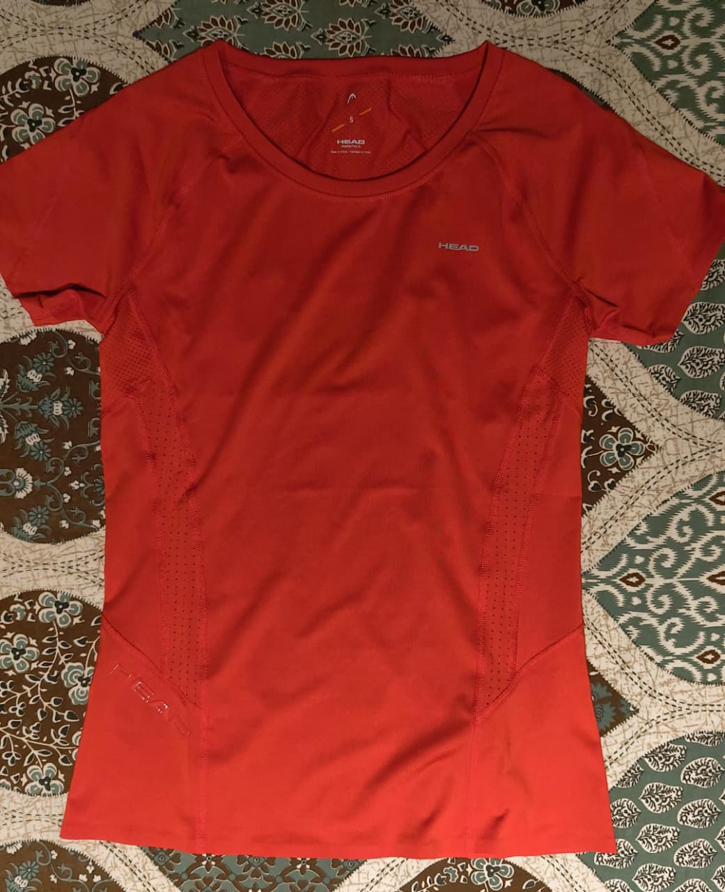 HEAD Women's Red Activewear T-Shirt with Cutouts