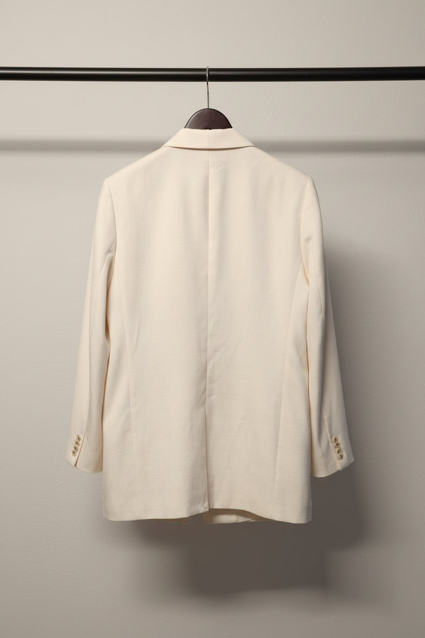 H&M Women's Cream Single-Button Blazer