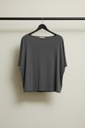 H&M Women's Dark Grey Dolman Sleeve Relaxed Fit Top