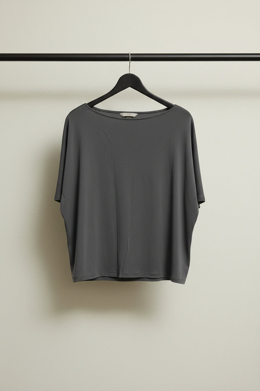 H&M Women's Dark Grey Dolman Sleeve Relaxed Fit Top