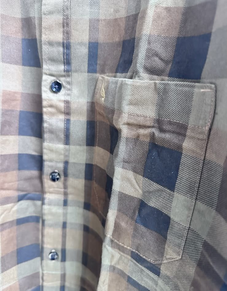 The Rock Way Premium Men's Brown Plaid Full Sleeve Casual Shirt