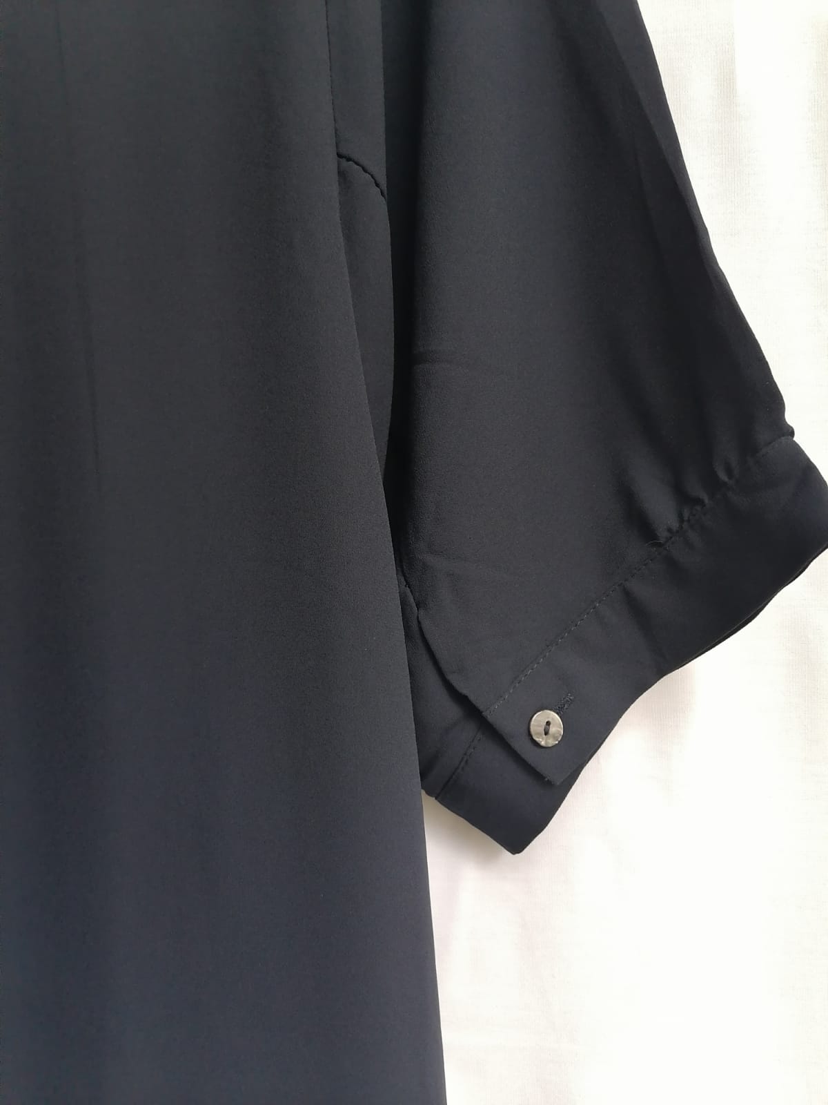 DT Company Women's Navy Blue Collared Tunic Blouse