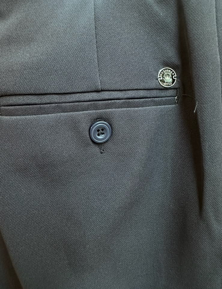 Men's Navy Blue Tailored Formal Trousers