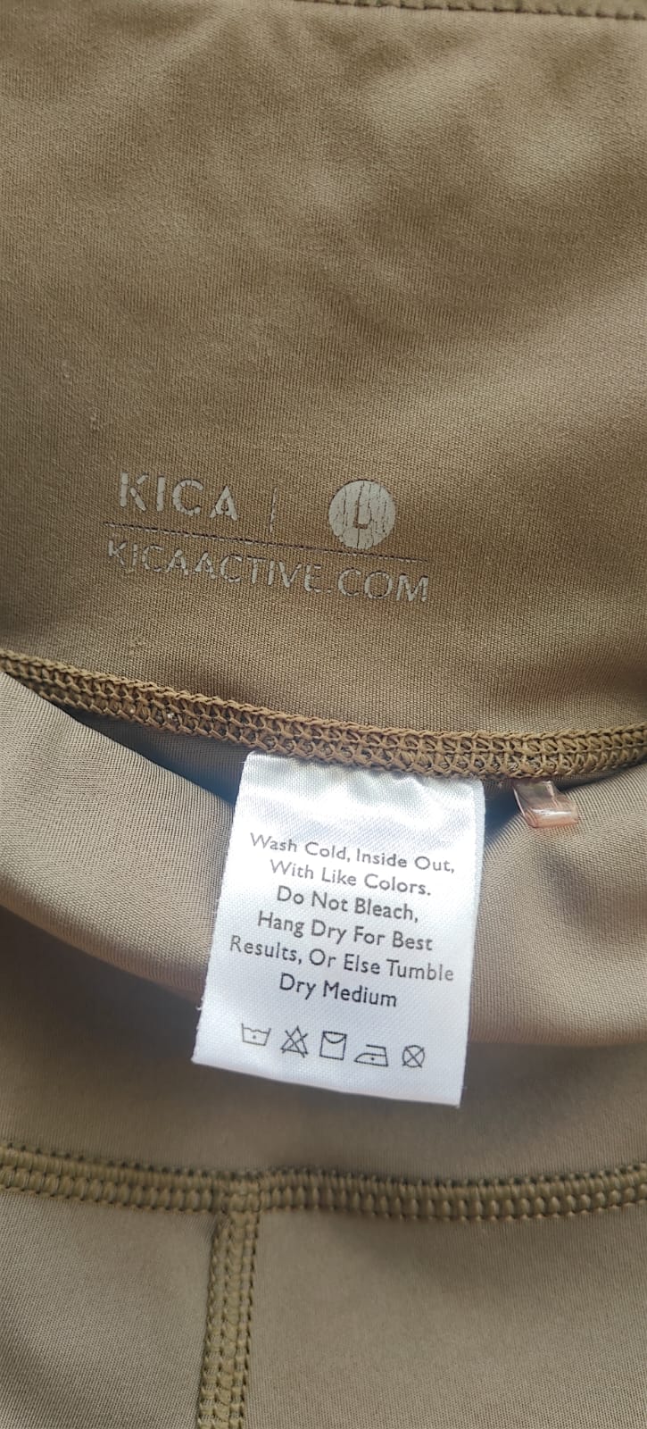 KICA Women's Olive Green Activewear Capris with Pockets