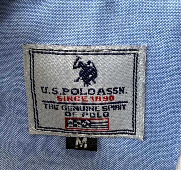 U.S. POLO ASSN. Men's Blue & White Striped Long Sleeve Casual Shirt