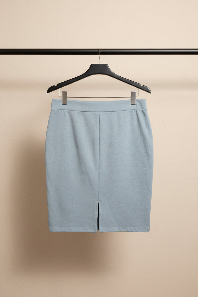 H2O Light Blue Pencil Skirt with O-Ring Detail