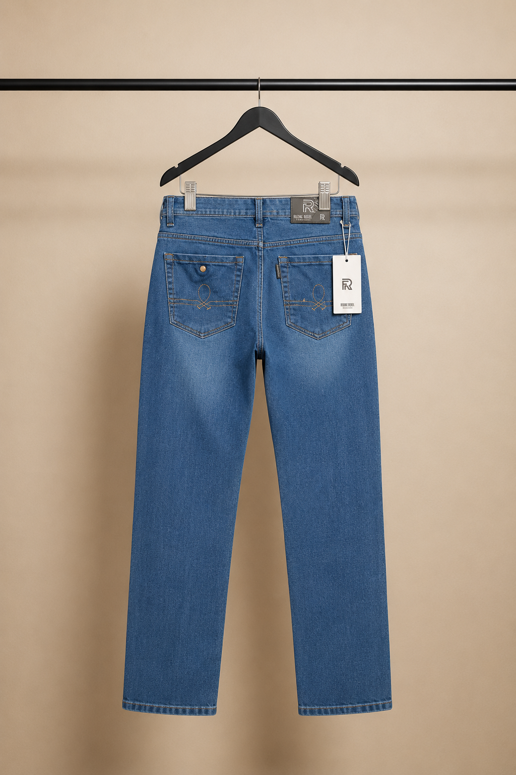 FLYING RIDER Men's Blue Denim Skinny Fit Jeans