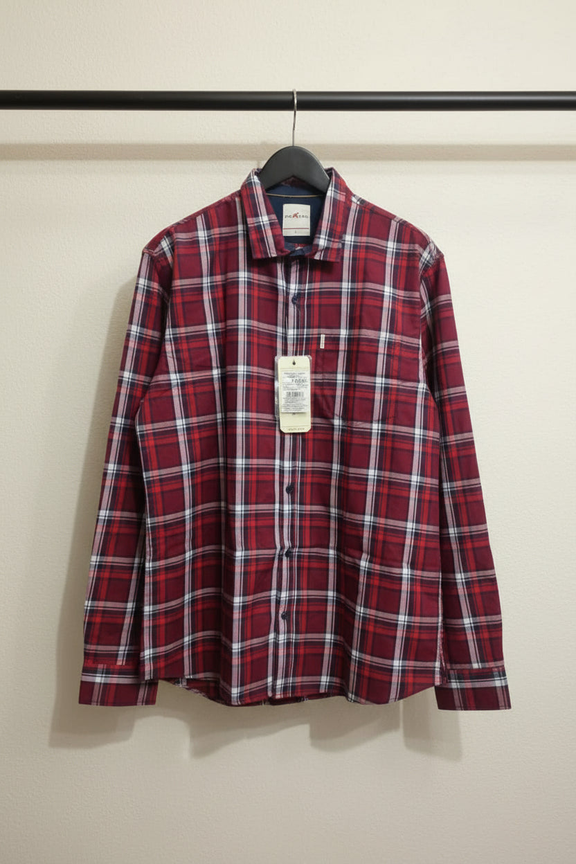 ROXTAR Men's Red Plaid Full Sleeve Casual Shirt