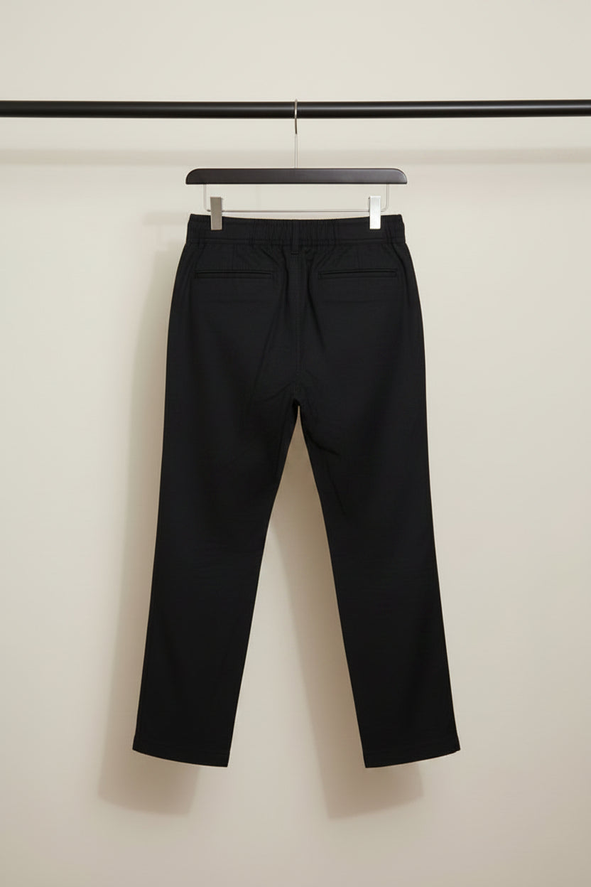 FC UNITED Men's Black Linen Baggy Fit Pants