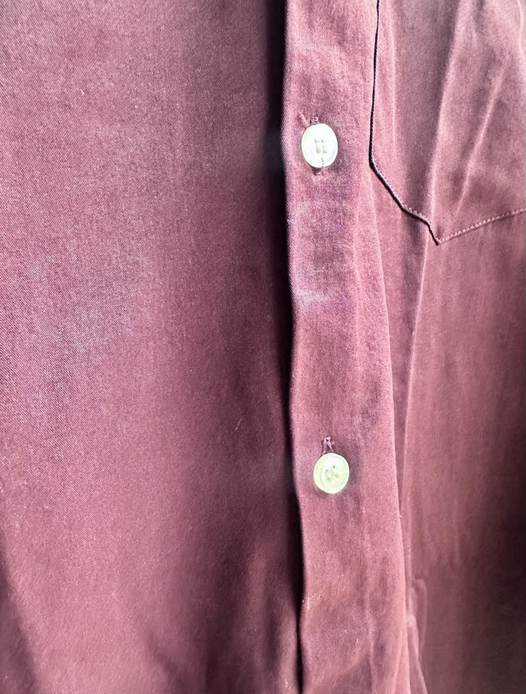 Burberry Men's Purple Long Sleeve Collared Shirt