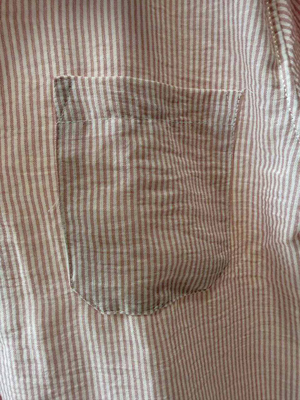 DACMAN Men's Pink & White Striped Full Sleeve Casual Shirt