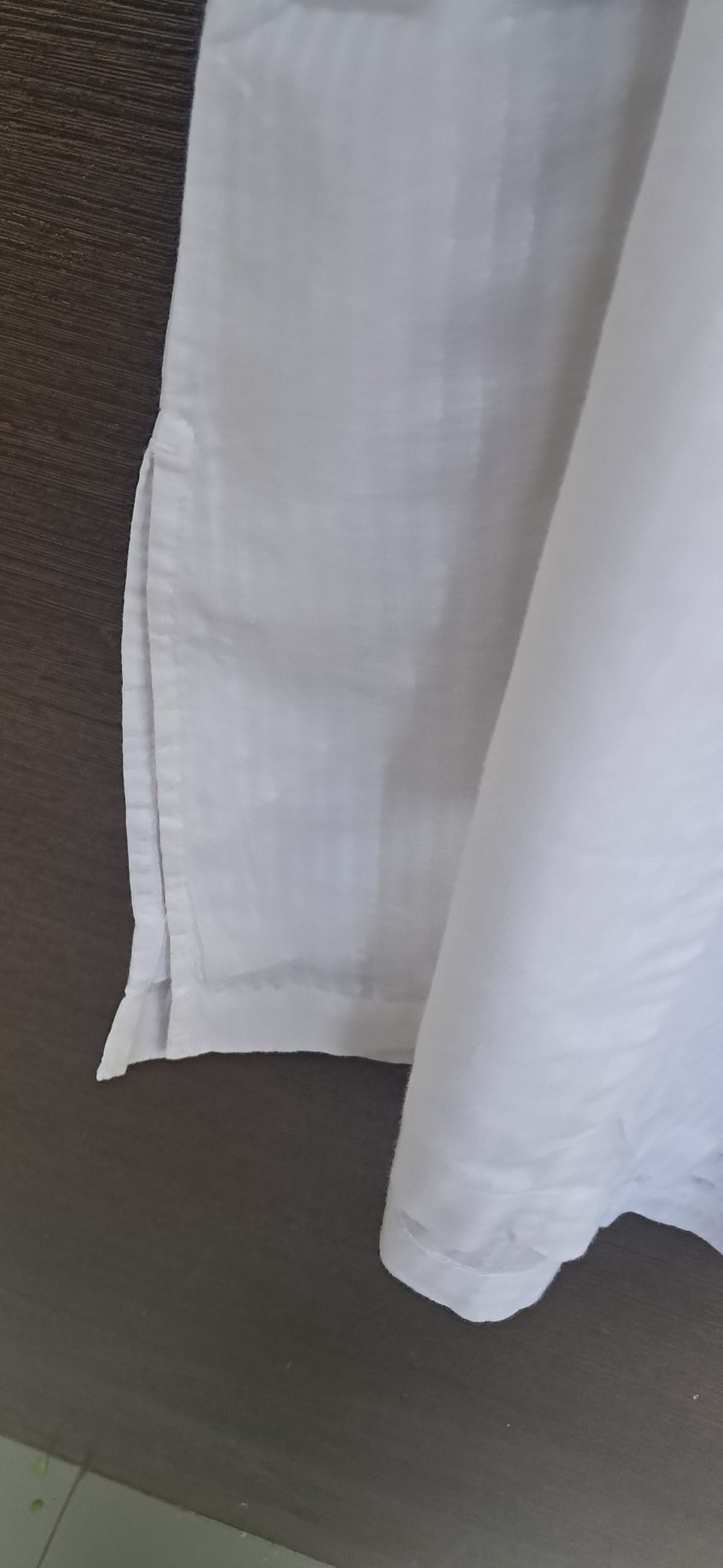 Anokhi White Cotton Tunic Top with Pocket