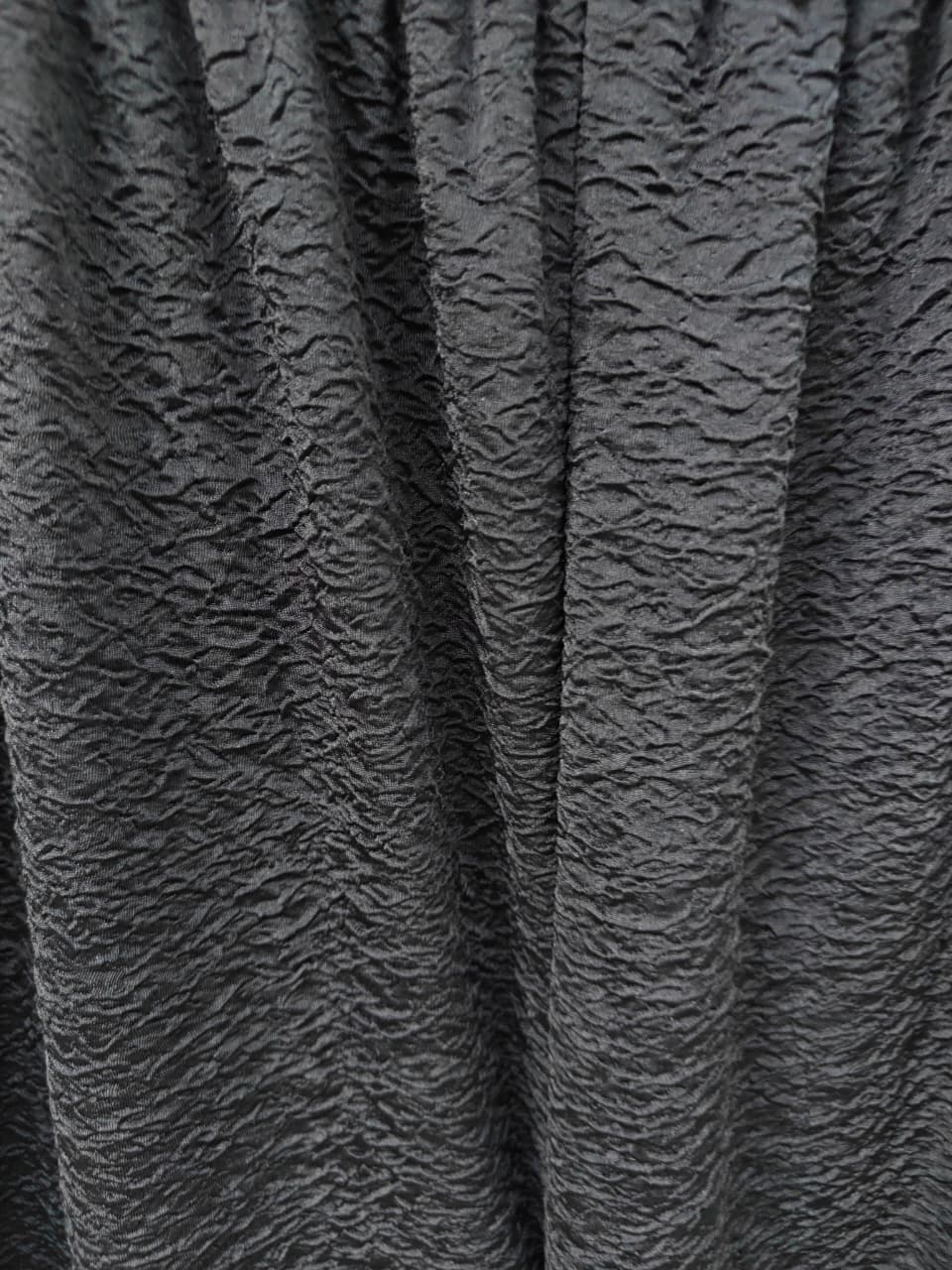 Women's Navy Blue Textured Wide Leg Trousers