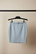 H2O Light Blue Pencil Skirt with O-Ring Detail